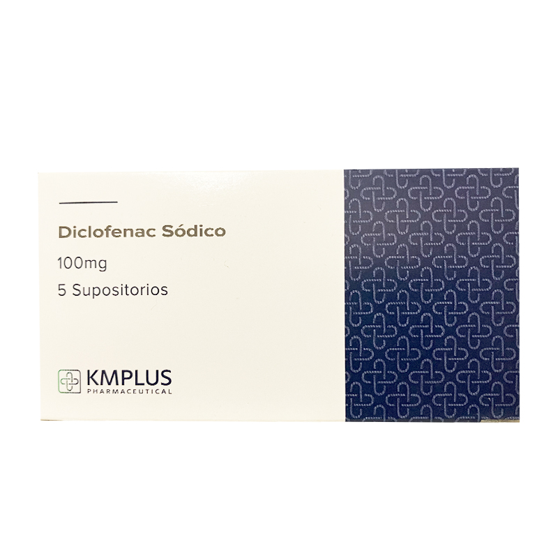 DICLOFENAC SODICO 100MG SUPOSITORIOS X 5 (KMPLUS)